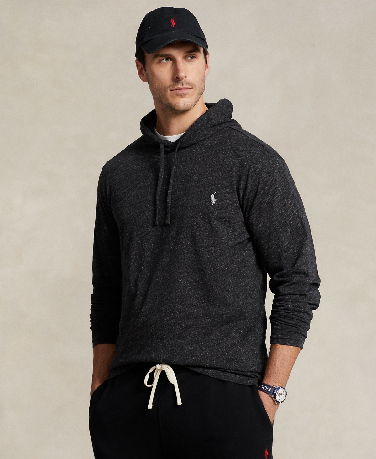 Polo Ralph Lauren Men's Big & Tall Jersey Hooded T-Shirt