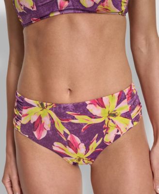 Women's High-Waist Side-Shirred Bikini Bottoms