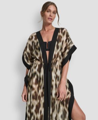 Women's Tie-Front Cover-Up Kaftan