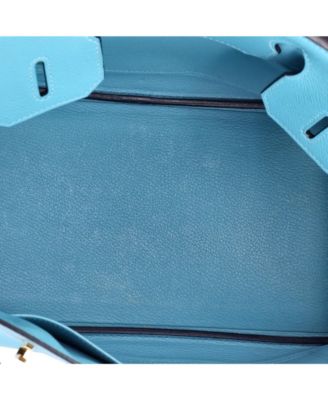 Birkin 30 Handbag Blue Epsom with Gold Hardware