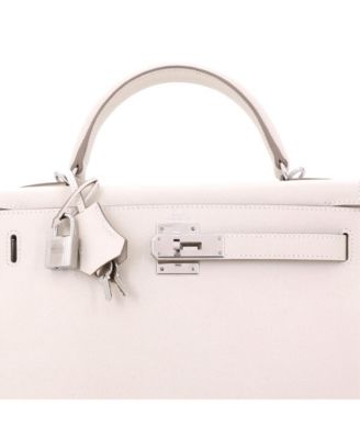 Kelly 28 Handbag Light Epsom with Palladium Hardware