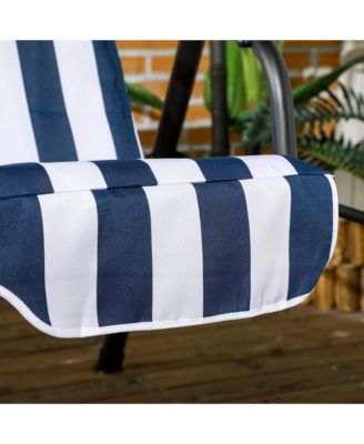 3-Seat Outdoor Patio Swing Chair w/ Tilt Canopy Cushion Dark