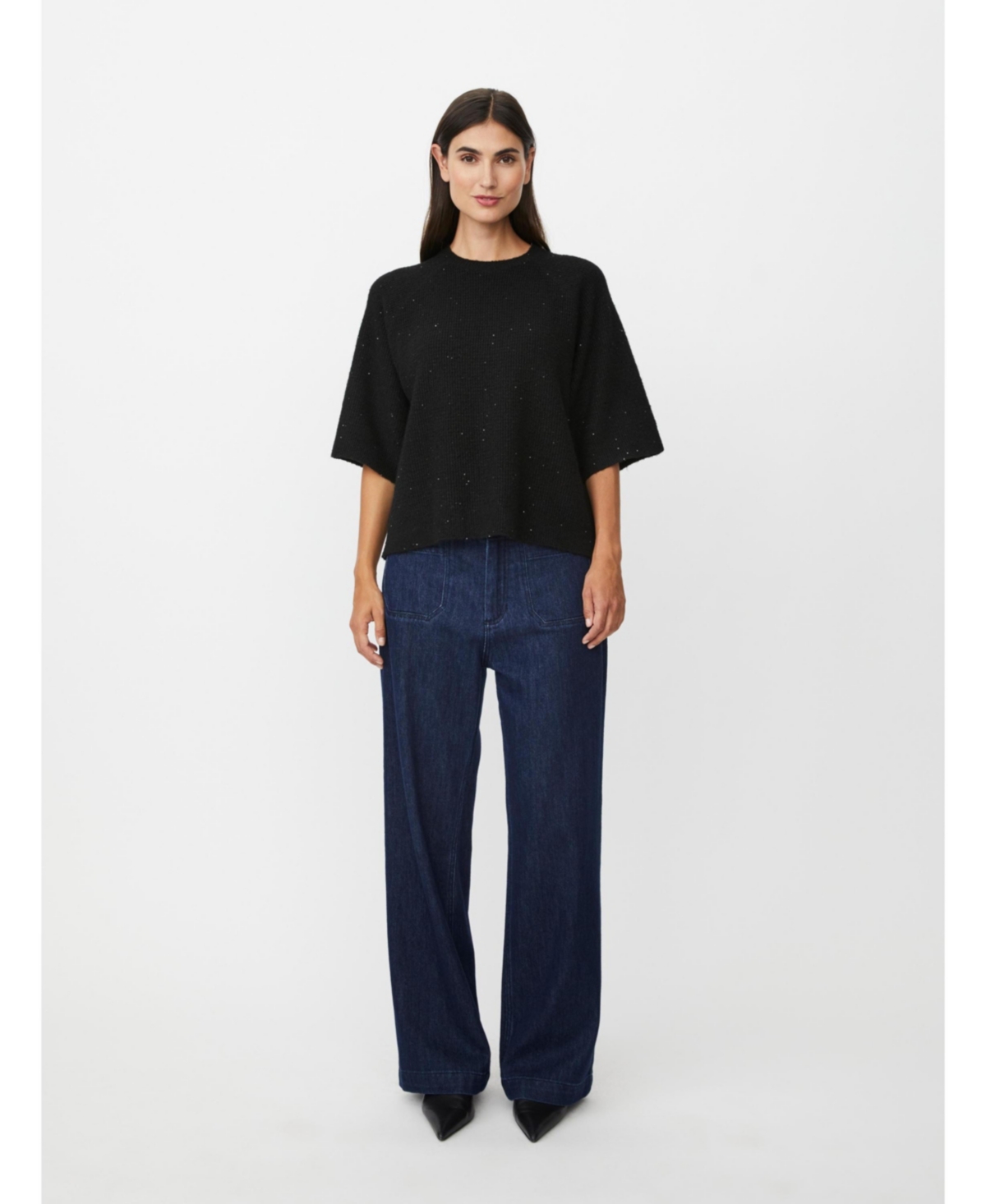 Masai Copenhagen Women's MaFarinna Shimmer Short Sleeve Jumper