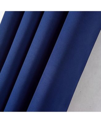 Anchorage Blackout Single Grommet Curtain Panel Pair - 54" x 63", Navy Blue