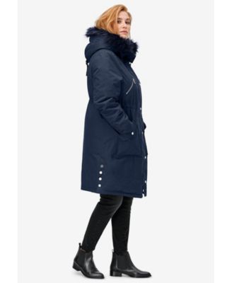 Women's Side-Snap Zip-Front Parka