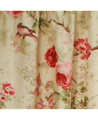 Balmoral Floral Print Semi Sheer Valance Curtain 48-Inch-by-15-Inch