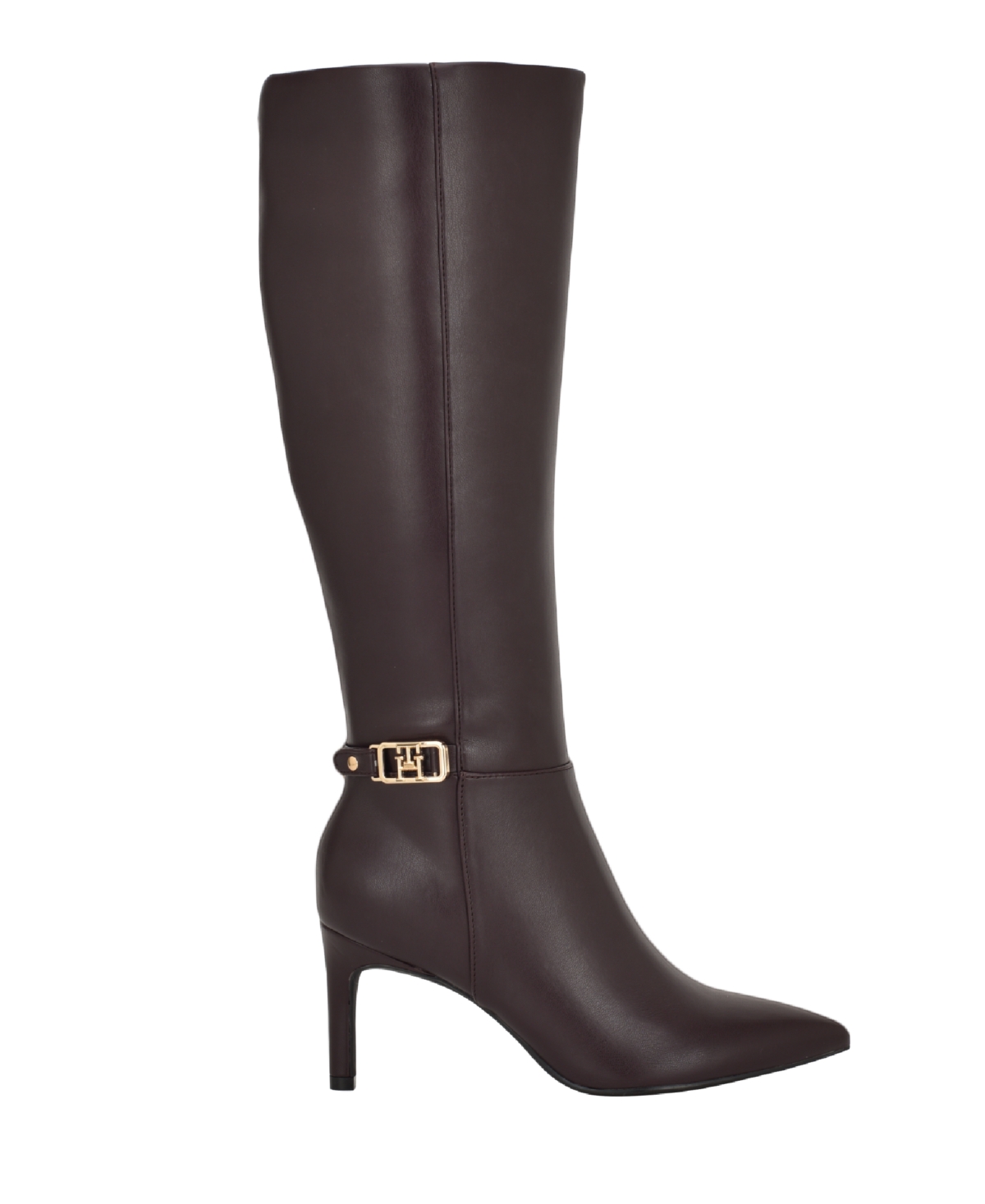 Tommy Hilfiger Women's Janyze Side Zip Pointed Toe Dress Boots In Brown