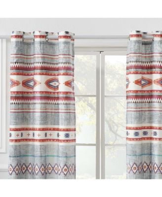 Kiva Western Curtain Panels Tiebacks Pair 42" x 84"