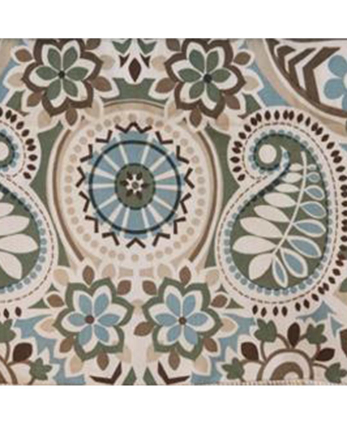 Ellis Curtain Paisley Prism Arch 3" Rod Pocket Valances for Windows 50" x 15" Latte