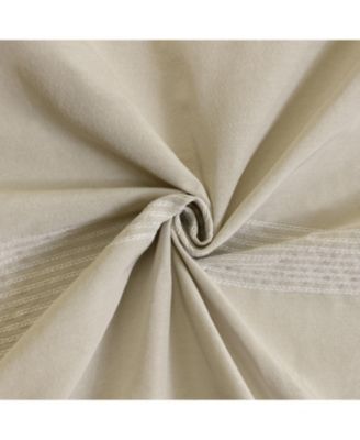 100% Polyester Phoebe Light Embroidered Stripe Filtering Grommet Curtain Panel