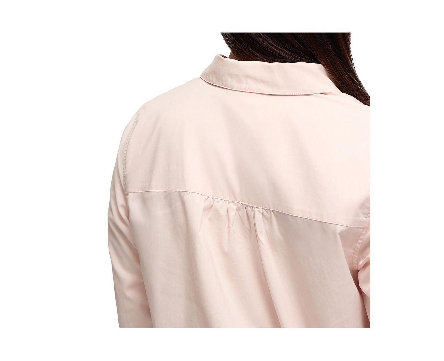 Women's Long Sleeve Poplin Nursing Button-Down Shirt