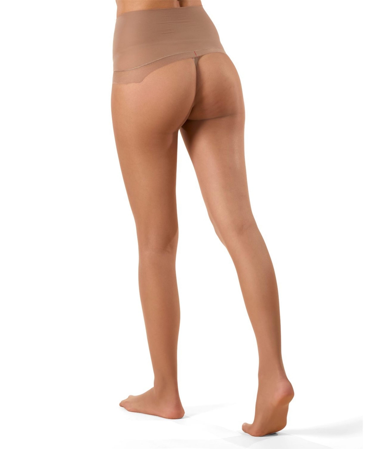 Memoi Women's Crystal Sheer Seamless Top 12-denier Pantyhose In Brown