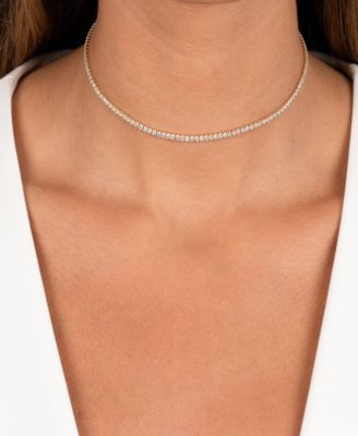 Thin Gold Plated Tennis Choker