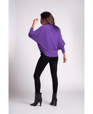 Women's Ivy Oversized Dolman 3/4 Sleeve Sweater