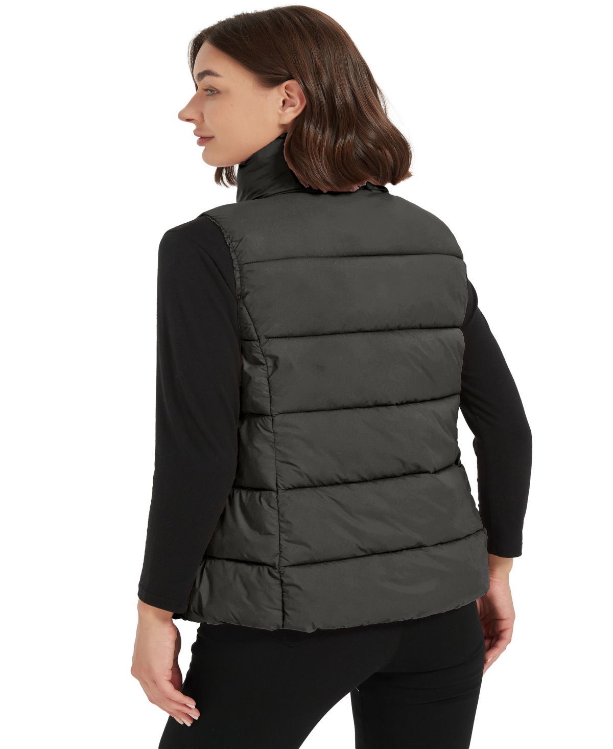 Hawke & Co. Women's Quilted Puffer Vest In Brown