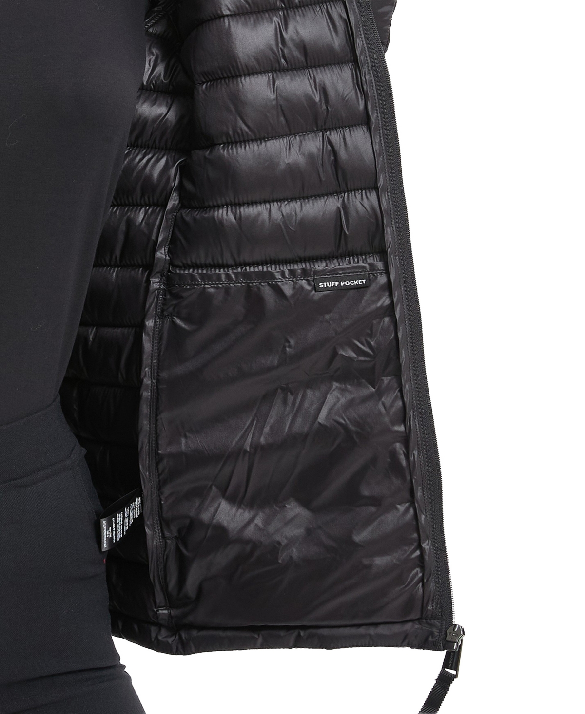 Hawke & Co. Women's Packable Quilted Hooded Puffer Jacket In Black