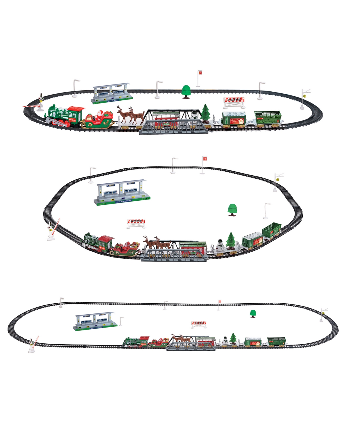 World Tech Toys Santa's Choo Choo Battery Powered Train Set In Transparent