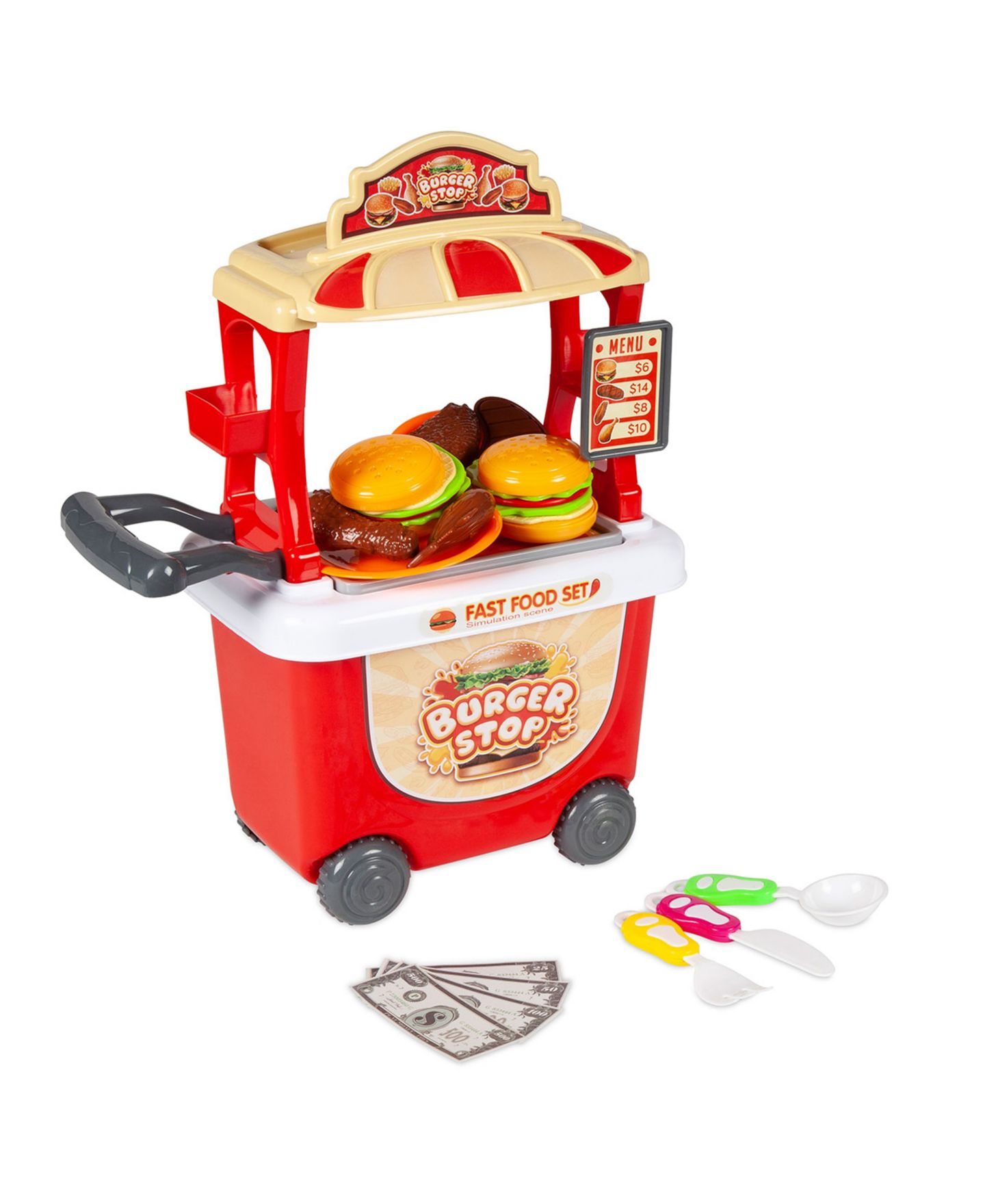 Детский игровой набор World Tech Toys Burger Stop 35-Piece Playset, Ages 3+ — фото 1