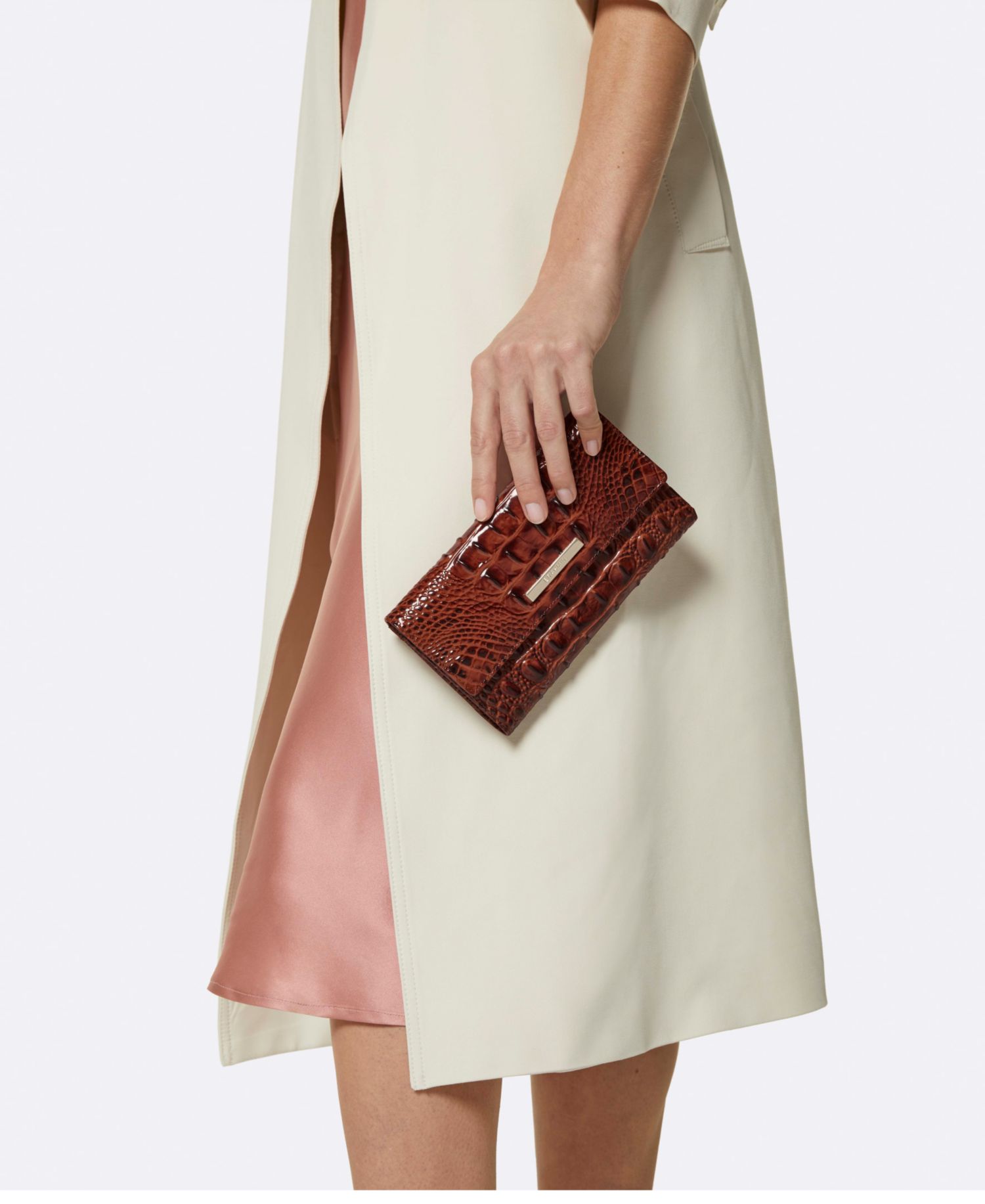 Cordelia Embossed Mini Leather Wallet