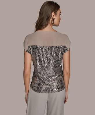 Women's Embellished Short-Sleeve Top