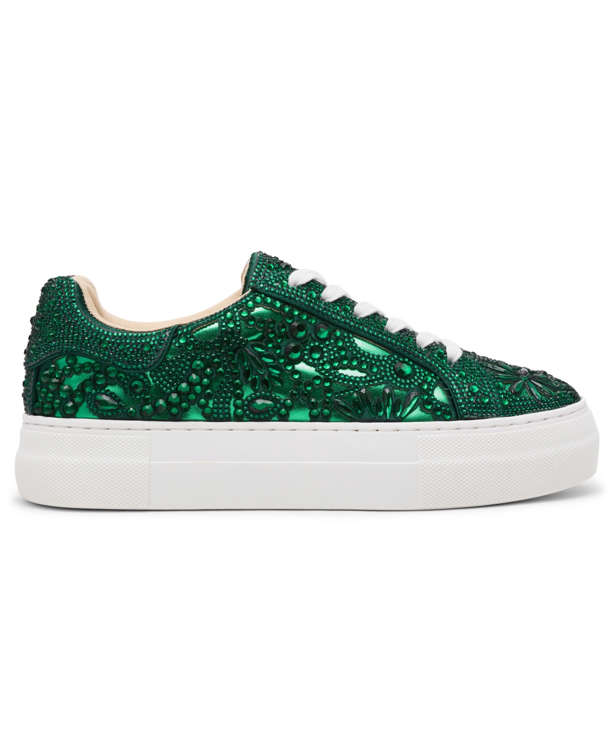 Betsey Johnson Women's Reily Rhinestone Platform Sneakers In Green