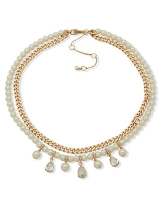 KARL LAGERFELD PARIS - Imitation Pearl Collar Necklace