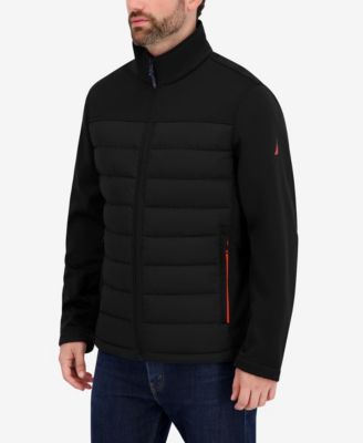 Men's Transitional Mixed Media Zip Front Jacket