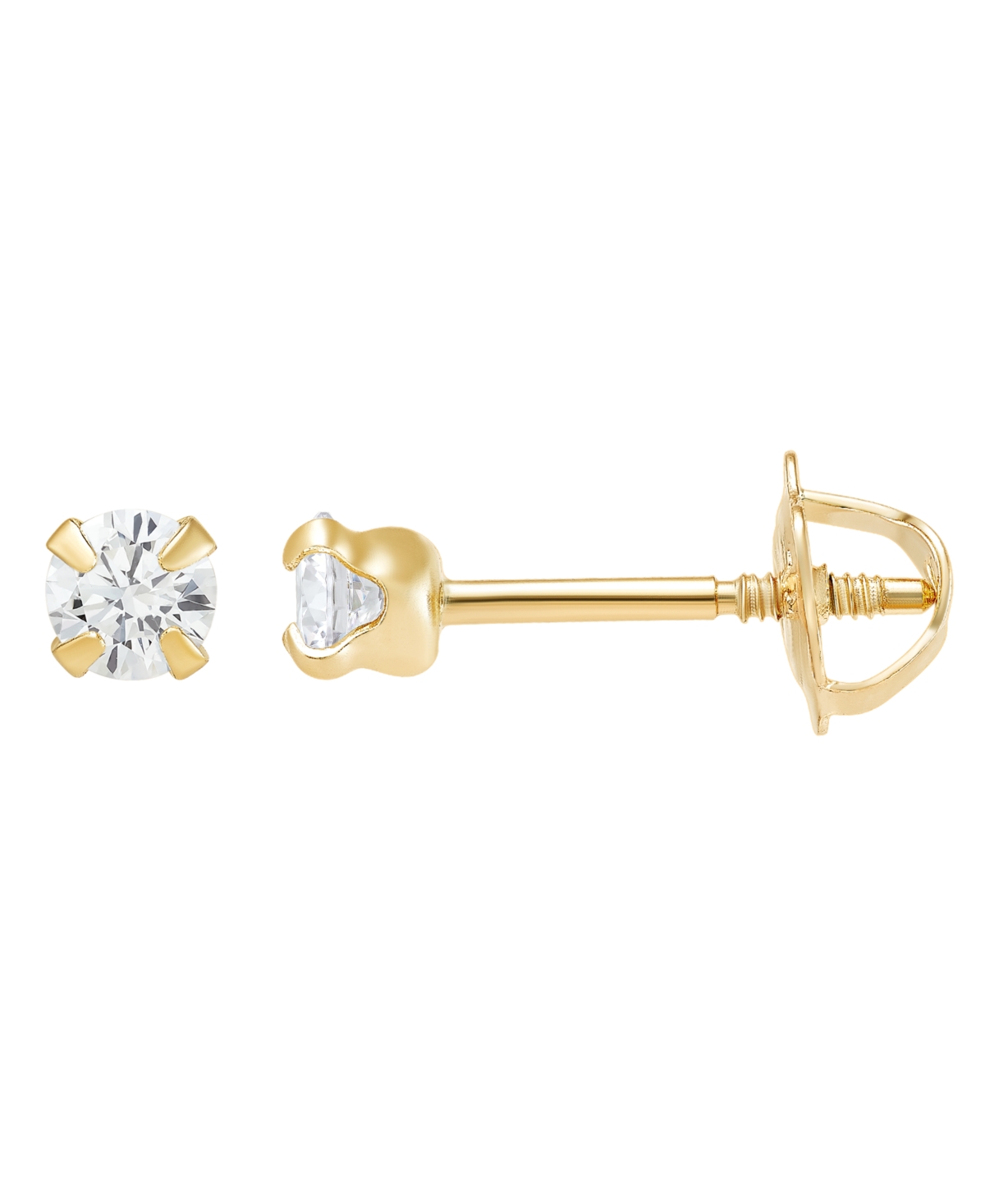 Macy's 2-piece Stud And Hoop Earrings Set In 10k Yellow Gold In Gold