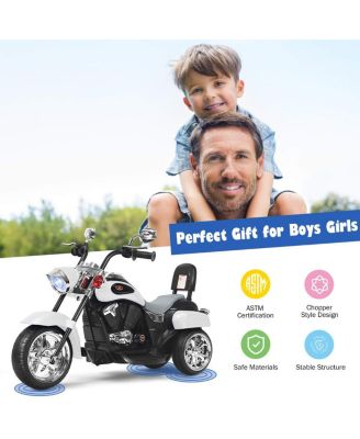 6V Powered Toddler 3-Wheel Motorbike Ride On Toy with Horn and Headlight