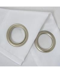 Gilbert Solid Single Grommet Curtain Panel Pair - 54x84", White