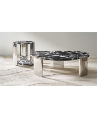 1 piece polished stainless steel base Flare End Table