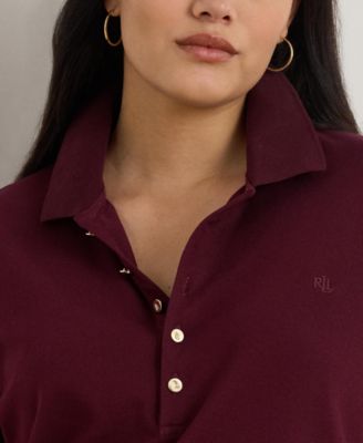 Plus Size Pique Slim Fit Polo Shirt