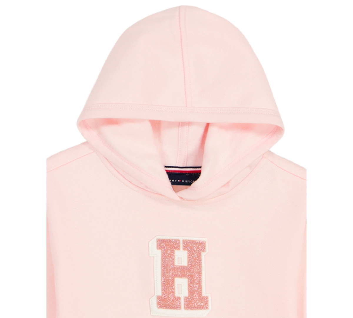Tommy Hilfiger Girls 4-6x Chenille Logo Oversized Hoodie And Joggers, 2-piece Set In Pink