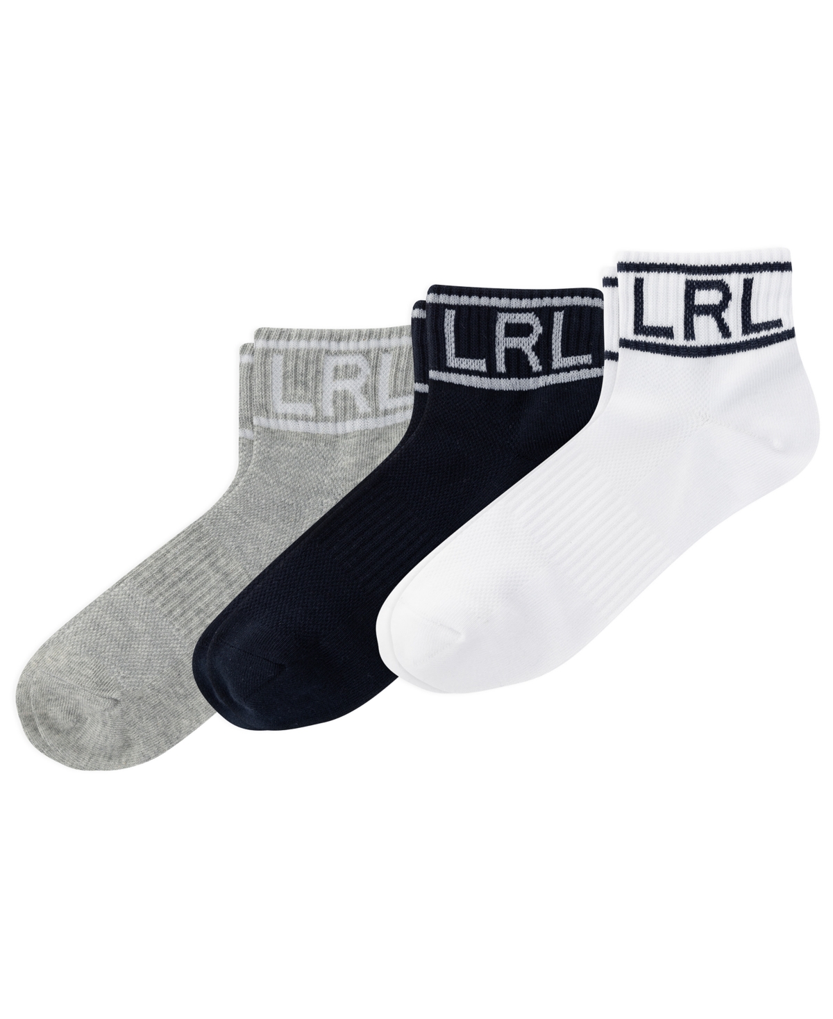 Ralph Lauren Women's 3-pk. Lrl Quarter Ankle Socks In Multi