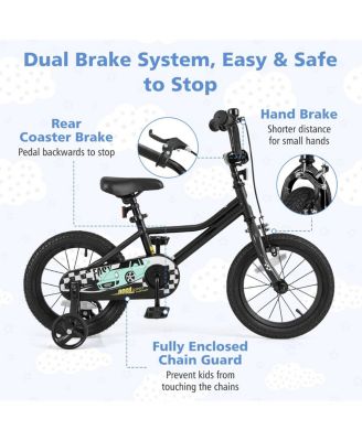 16 Inch Kids Bike Adjustable for 3-8 Years Old with Low-Step Frame