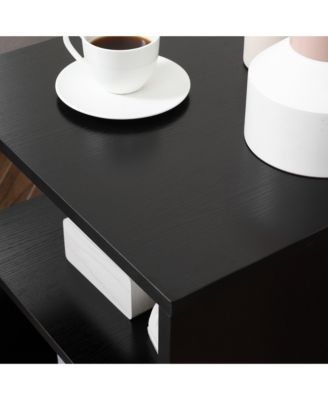 20" Chic Designer S-Shaped Multi-Level Accent End Table Shelf,