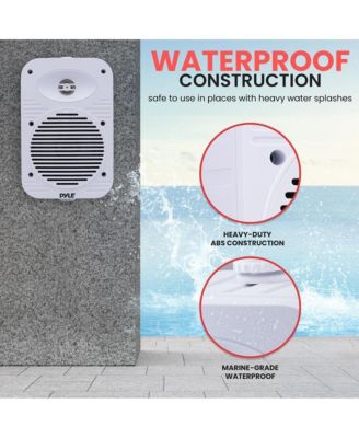 5.25” 2-Way Bluetooth Indoor/Outdoor Speaker System (PDWRBT56WT.1) - Waterproof, White