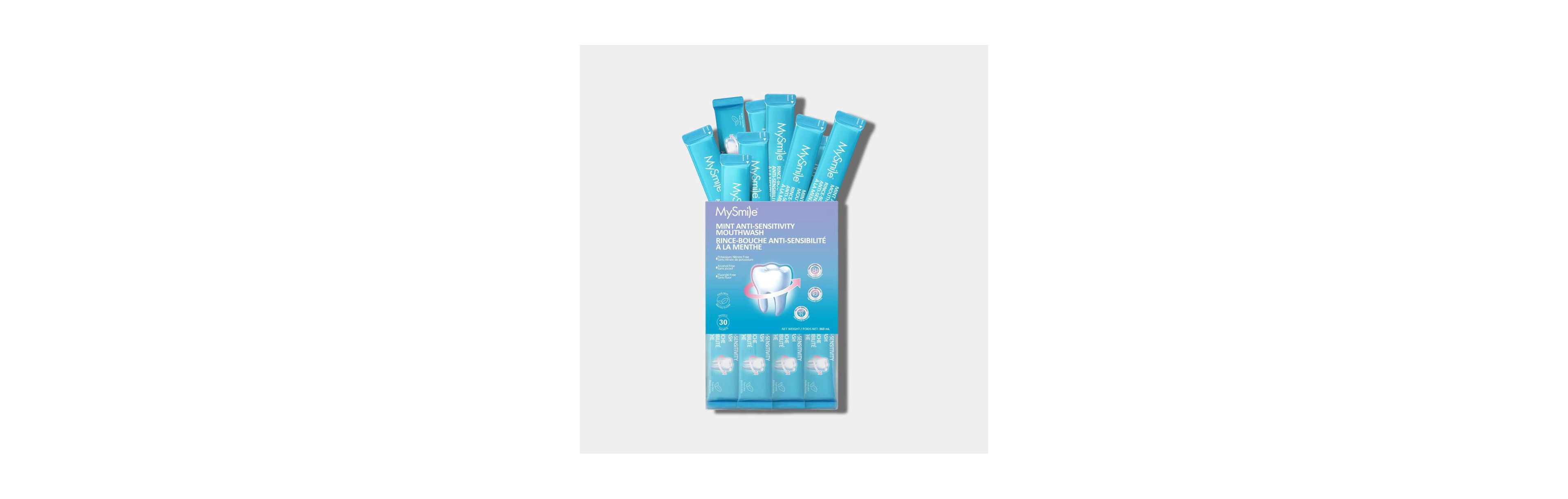 MySmile Nano-Hydroxyapatite Mouthwash for Sensitive Teeth, Fluoride-free, Alcohol-free, 30 Pack