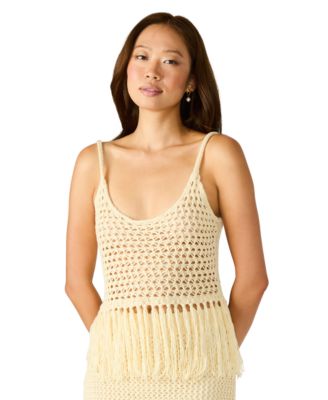 Steve Madden - Women's Aidyn Crochet Pull-On Tank Top