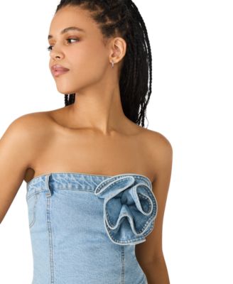 Women's Rosette Bustier Sleeveless Top