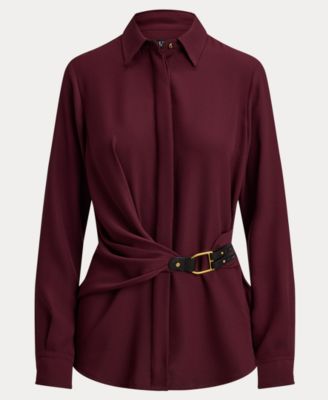 Women's Buckle Trim Top