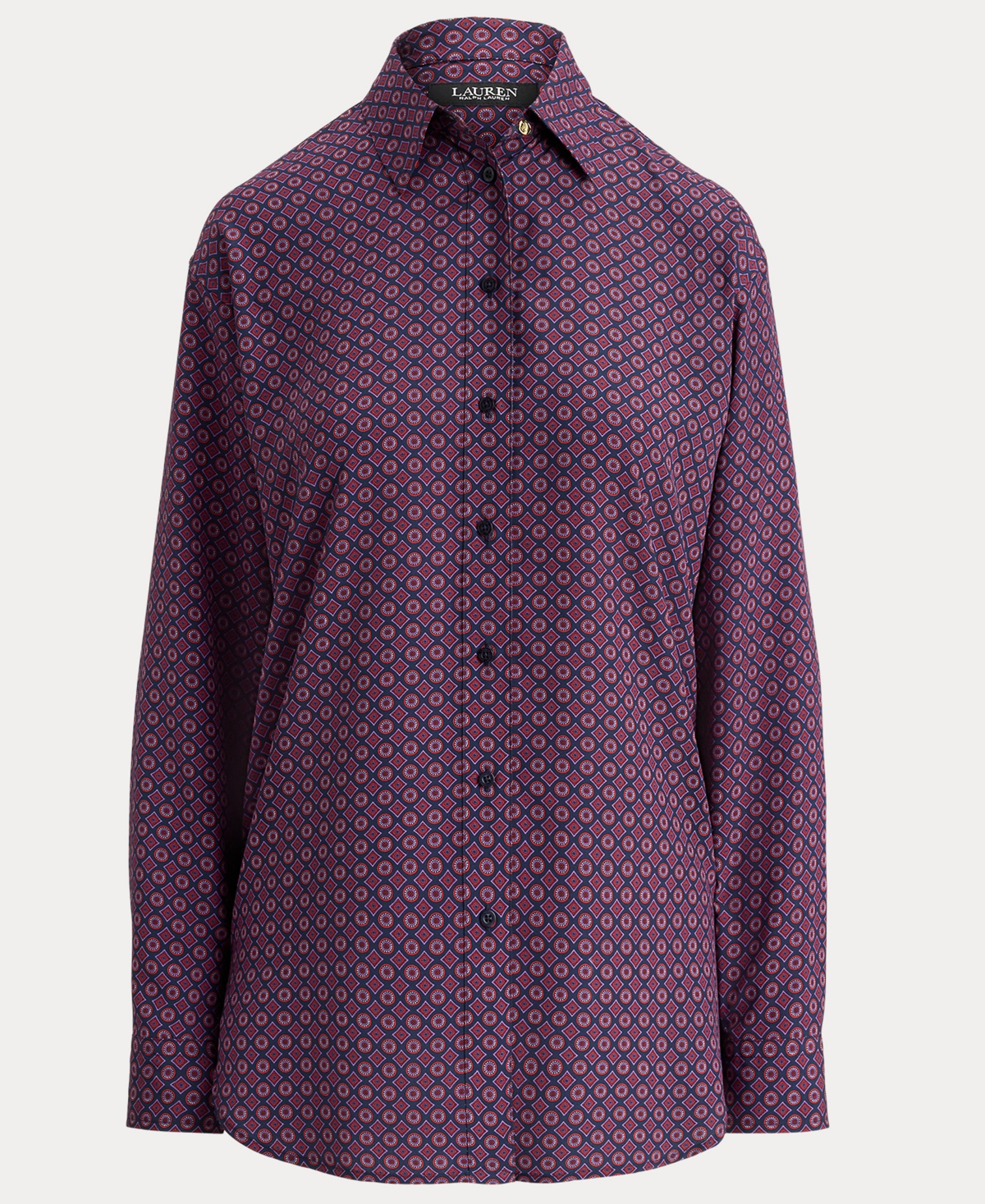 Ralph Lauren Relaxed Fit Foulard-print Crepe Shirt In Multi