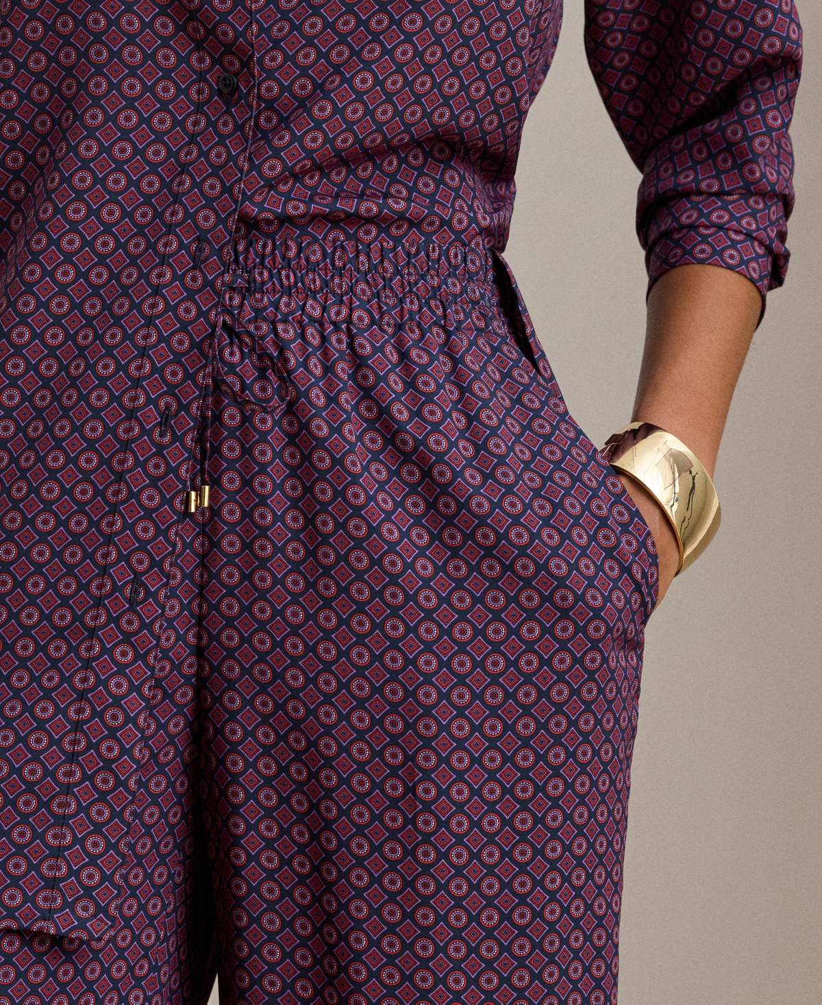 Lauren Ralph Women's Foulard Print Wide-Leg Pants