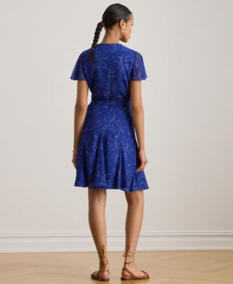 Women's Crinkled Surplice Dress