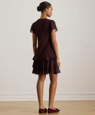 Women's Paisley Drop-Waist Dress