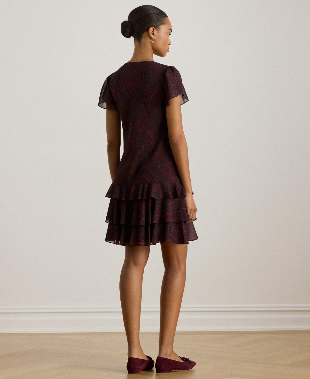 Lauren Ralph Women's Paisley Drop-Waist Dress