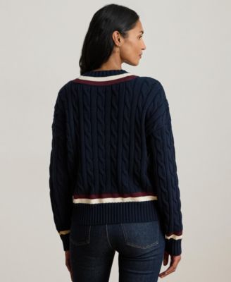 Women's Cable-Knit Cricket Sweater
