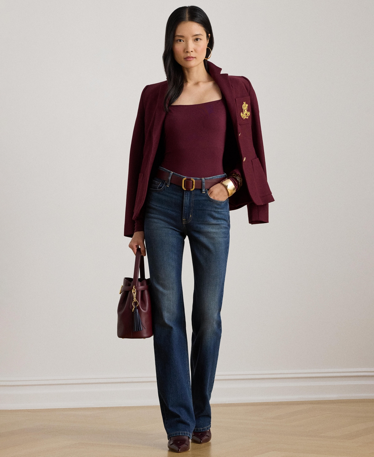 Ralph Lauren Women's High-rise Straight Jeans In Blue