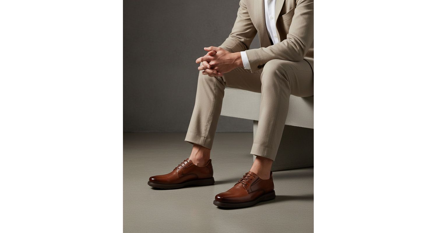 Men's North Street Hands-Free Slip On Technology Leather Dress Oxfords
