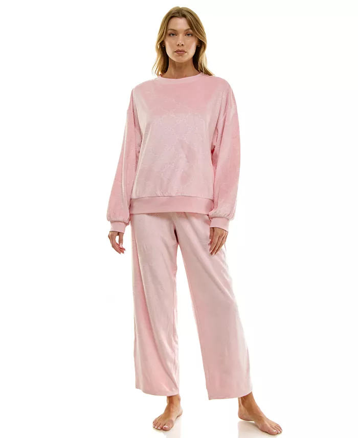 Women's Long-Sleeve Crew Neck and Pant Set - thumbnail 6